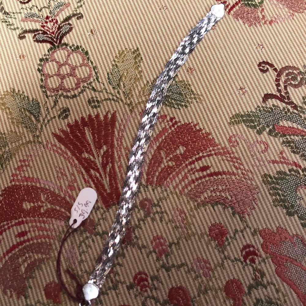 Braided Sterling Silver Herringbone Bracelet